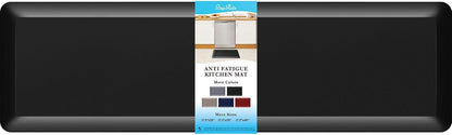 4/5 Inch Thick Kitchen Mat Anti Fatigue Mat Kitchen Rugs Kitchen Decor Non-Slip, Stain Resistant, Waterproof Kitchen Mats Desk Mat for Kitchen, Office, Workshop, Black, 17'' x 60''