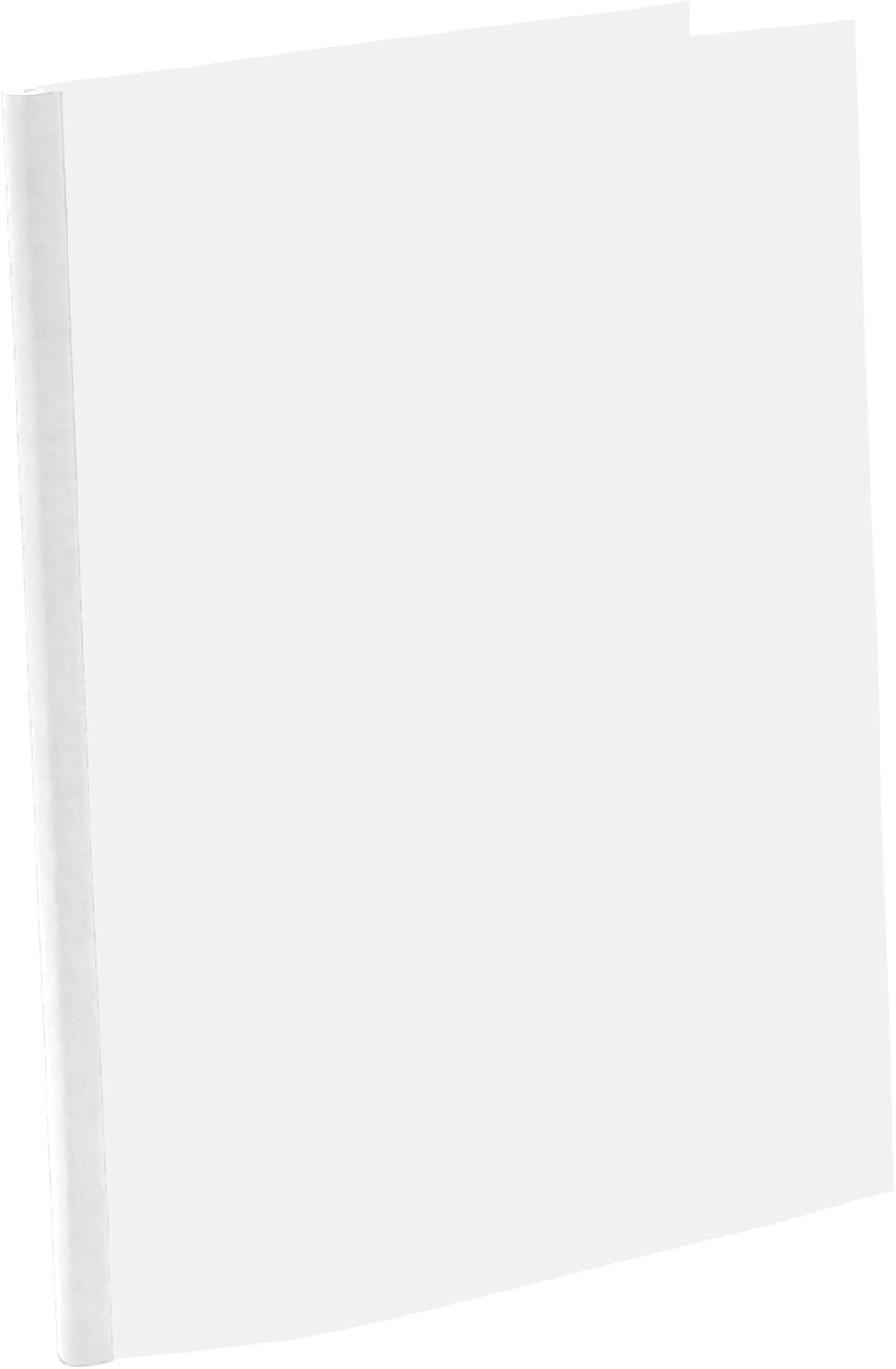 Thermal Binding Clear Covers with Steel Spine –for Thermal Binding Machines – Formerly Unibind – Used in Real Estate, Education and Various Businesses (White, 340 Sheets Max - 24/Box)