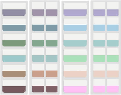 360 Pcs Sticky Index Tabs, Colored Book Sticky Tabs for Notebooks, Repositionable Page Tabs for Notebooks File Classification,12 Colors (1 Inch, 1.8×1 Inch)