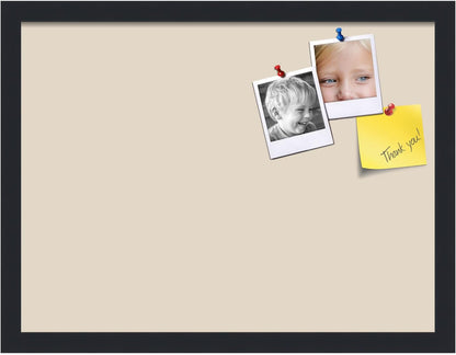 PinPix 20x15 Inch Cork Bulletin Board. This Decorative Framed Pin Board Comes with Desert Pastel Design and a Satin Black Frame. Ideal for Home Office Decor or Message Board (PinPix-1815)