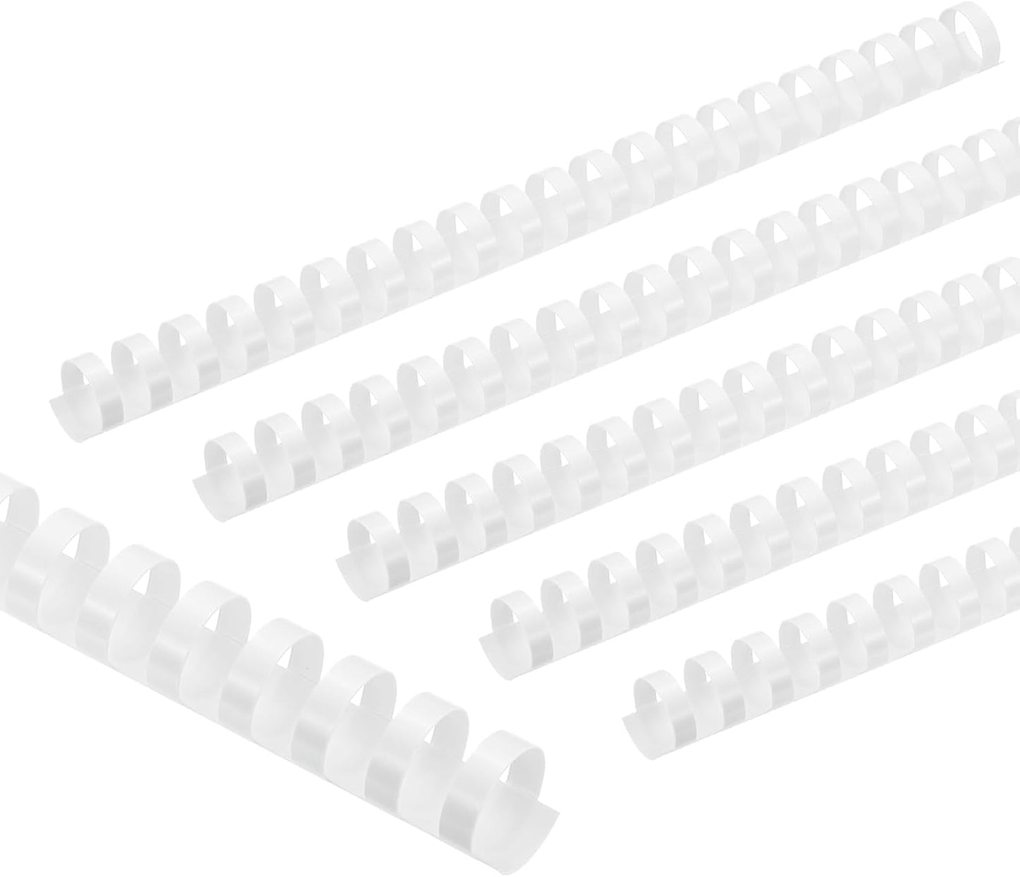 PATIKIL 20mm (3/4") Plastic Binding Combs, 50 Pcs 21 Rings Comb Binding Spines 150 Sheet Capacity Letter Size for Binding Paper Sheets Notebook Calendar Picture Album, White