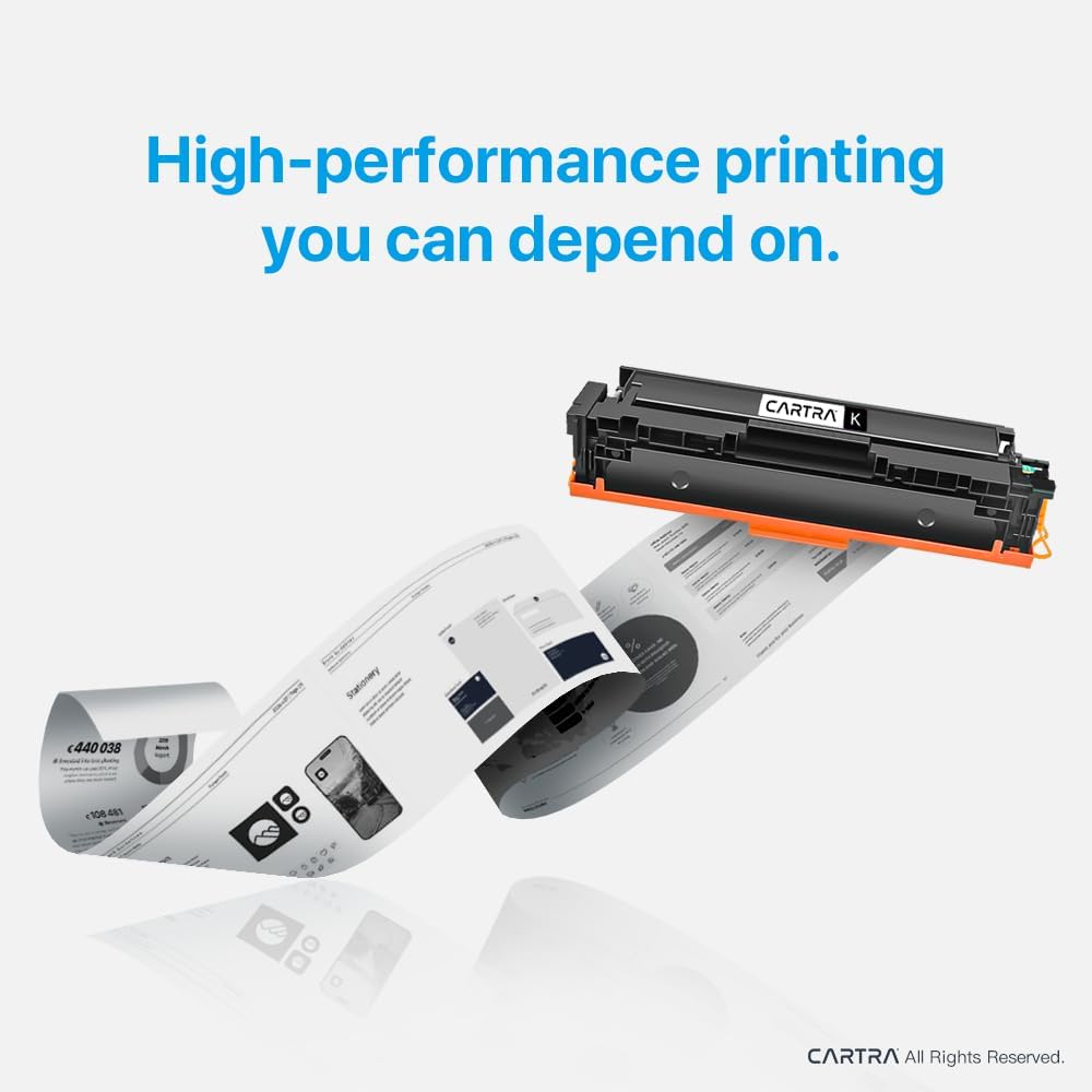 CARTRA 414A Toner Cartridges 4 Pack for HP 414A 414X MFP M479fdw Compatible Replacement for Laserjet Color Pro M479fdn M454dn M454dw Printer W2020A W2020X