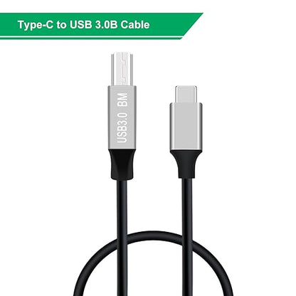 USB 3.0 Printer Cable Super Speed 5Gbps USB 3.0 Type C to B Male Cable for Scanner, External Hard Drives, Multifunction Printers etc (Typ C Silvery, 1 m)