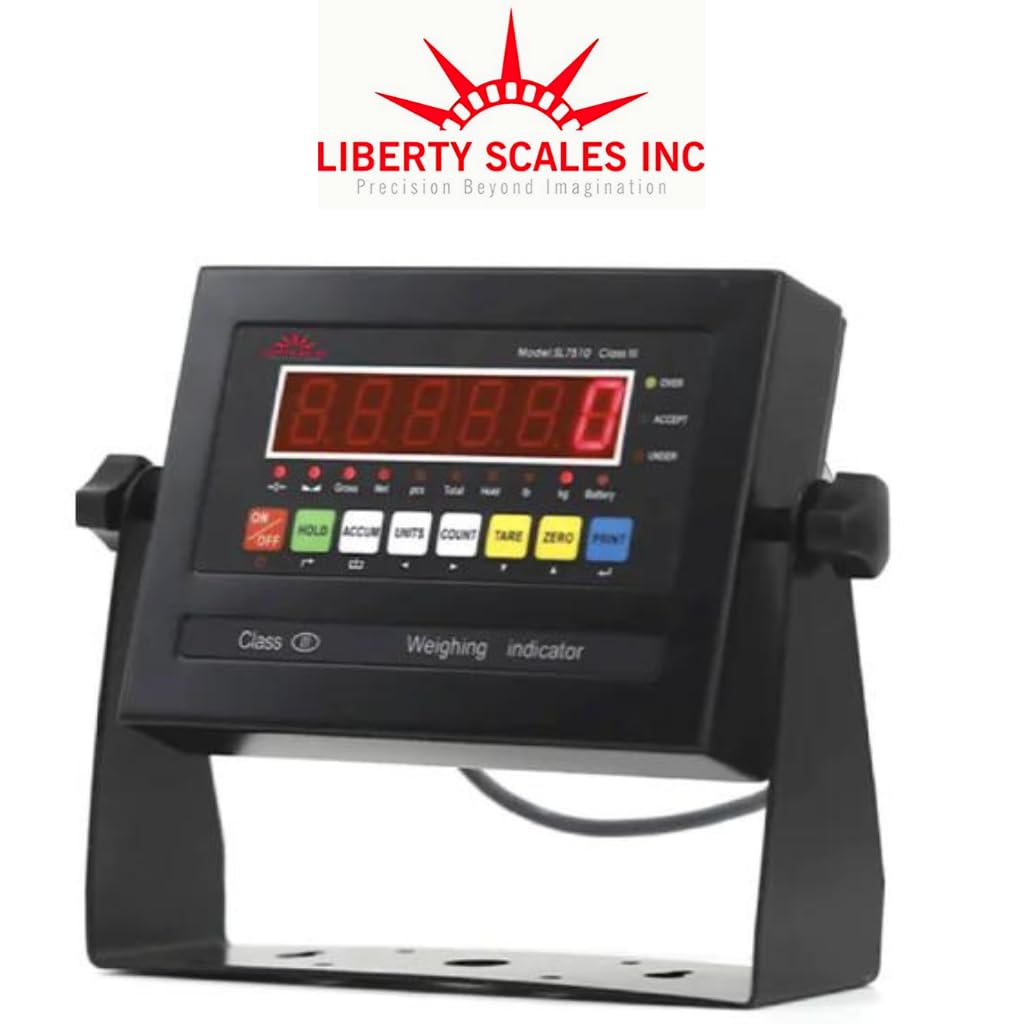 Liberty LS-800-4X5 NTEP Certified (Legal for Trade) Industrial Floor Scale | 48" x 60" | Capacity of 2,500 lbs x 0.5 lb + Black