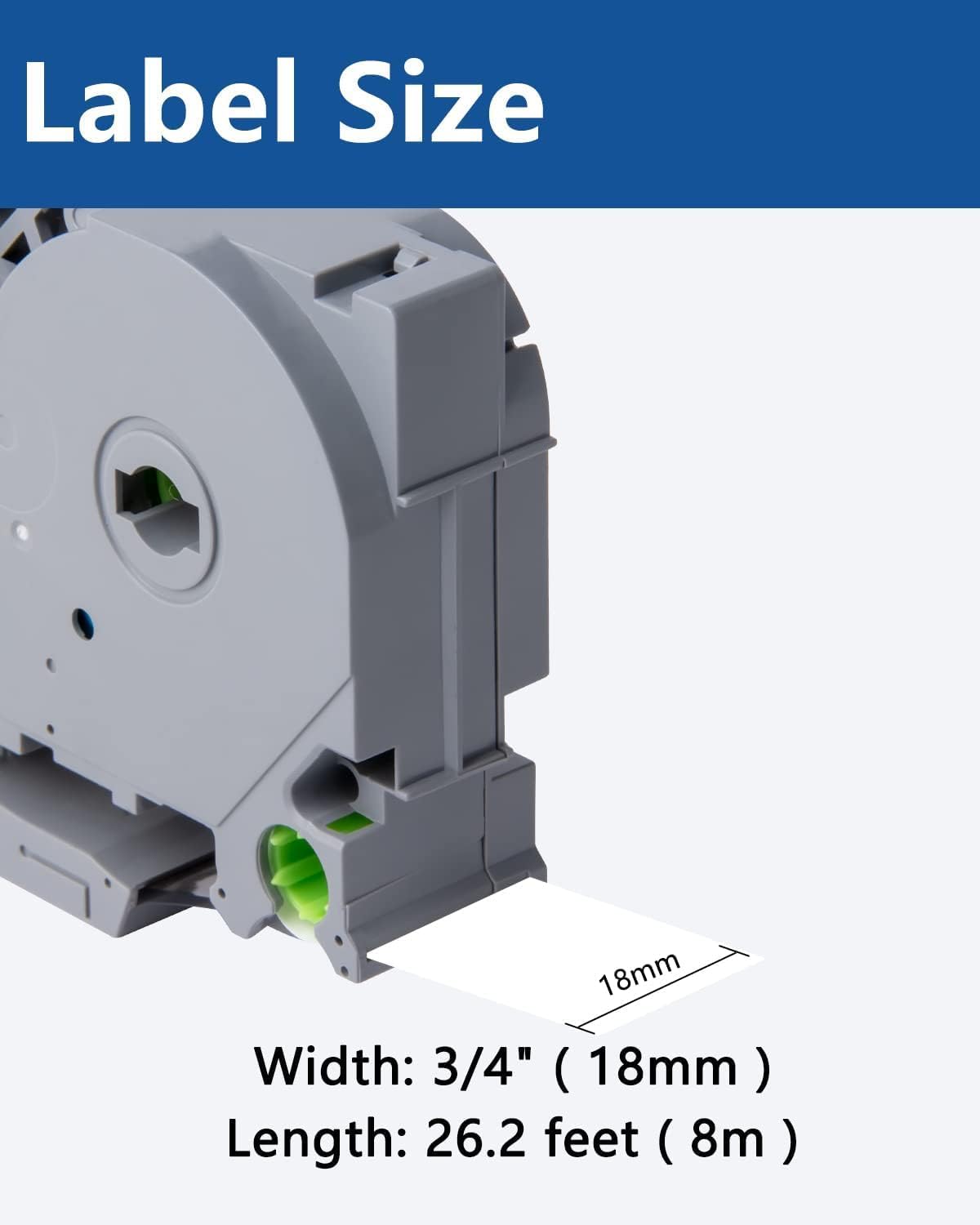 Tz 241 Tze 241 0.7 18mm Laminated White Compatible with Brother P Touch Label Maker Tape TZe-241 TZe241 Label Tape for P Touch PTD400 PTD600 PTD610bt, Black on White, 0.7" X 26.2', 3 Pack