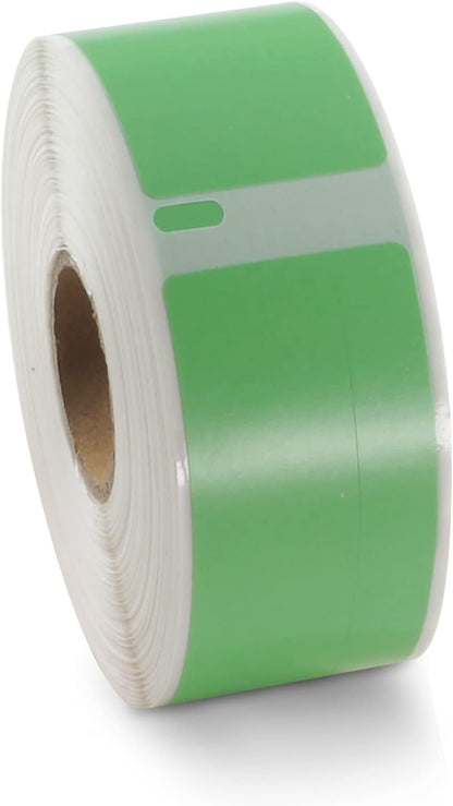 BETCKEY Colored Labels Compatible with Dymo 1738595 (3/4" x 2-1/2") Barcode/File Labels, Compatible for Dymo LabelWriter Thermal 450, 4XL & Zebra Desktop Printers [1 Roll, Green]