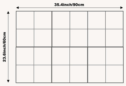 Cork Board 24 x36 Alternative - 6 Pack Felt Wall Tiles with Safe Removable Adhesive Tabs, Cork Boards for Walls Cork Board for Home Office Pin Board Tack Board - Black