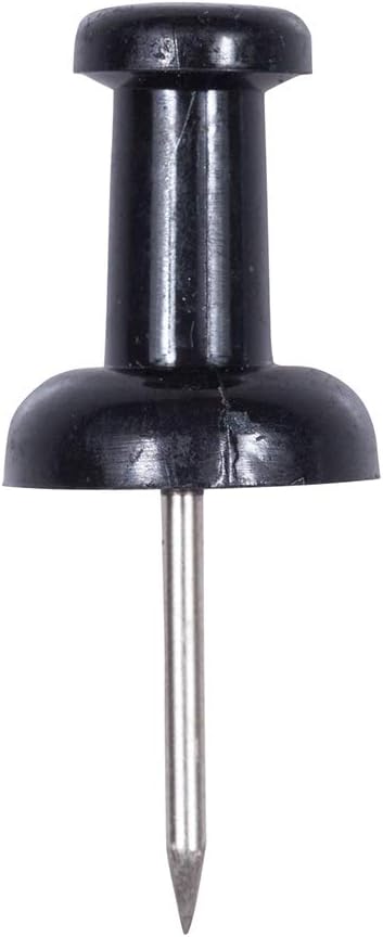 JAM PAPER Colorful Push Pins - Black Pushpins - 100/Pack