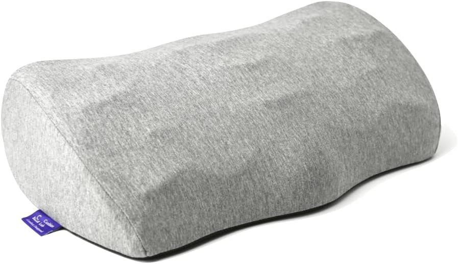 C CUSHION LAB Ergonomic Foot Rest for Under Desk - Patented Massage Ridge Design Memory Foam Foot Stool Pillow for Work, Home, Gaming, Computer, Office Chair - Footrest for Back & Hip Pain Relief