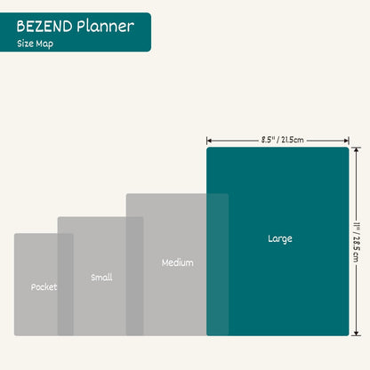 BEZEND Weekly Planner 2025-2026 with 2 Columns, 8.5" x 11" Academic Calendar 18 Months (Jul 25-Dec 26) Life Work Appointment Book with Monthly Tab, PU Leather Softcover Spiral - Black