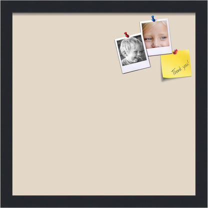 PinPix 15x15 Inch Cork Bulletin Board. This Decorative Framed Pin Board Comes with Desert Pastel Design and a Satin Black Frame. Ideal for Home Office Decor or Message Board (PinPix-1815)