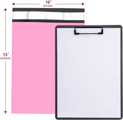 Poly Mailers 10x13 Inch 200 Pcs, Pink Shipping Bags, Mailing Envelopes with Self Seal Adhesive Strip, Waterproof and Tear-Proof Poly Bags for Non-Fragile Items