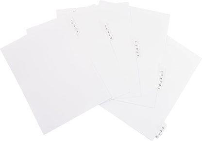 Exhibitindexes® Side Collated Exhibit Tabs AVE Style Bold Tabs Set of 1-25 | Made in The USA