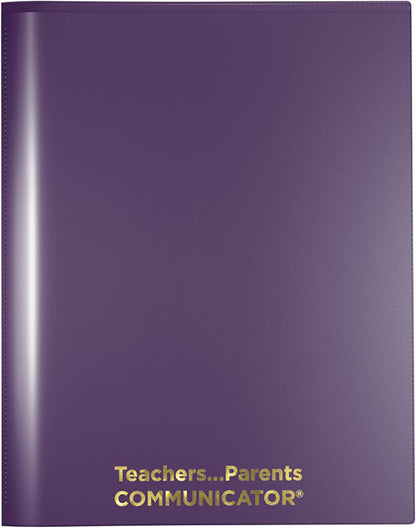 Nicky's Folder® English Communicator, Parent-Teacher Folder, Patented Tear-Resistant, Flexible Plastic, 2 Inside Pockets, 2 Exterior Sleeves, Letter Size Paper, Single Color (24 Pack)(Metallic Violet)