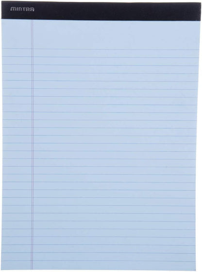 Mintra Office Legal Pads - ((BASIC PASTEL 6pk, 8.5in x 11in, WIDE RULED))