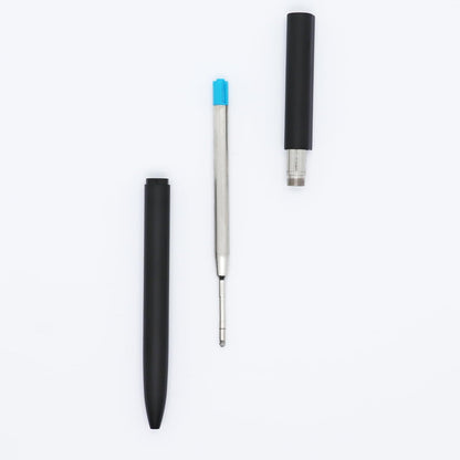 DunBong Blue Ink Refill Pack of 5, Replaceable Ballpoint Pen Refills, Medium Point Metal Refill (Blue)