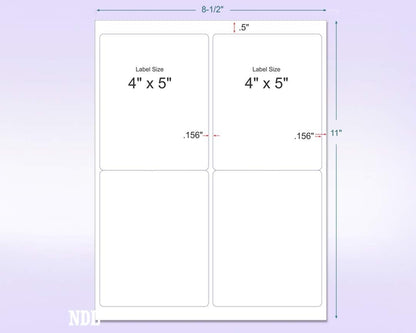 NextDayLabels - 8-1/2 x 11 Neon Color High Light Fluorescent Labels for Laser & Inkjet Printer (Green Fluorescent, 4 x 5-4 Per Page | 400 Labels)