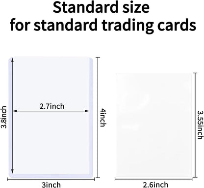 200Pcs Top Loaders for Cards (100Pcs Hard Plastic Card Holders & 100Pcs Penny Card Sleeves) 3" x 4" Toploaders, Card Protector Sleeves for Baseball Football Sports Cards, Standard Trading Cards