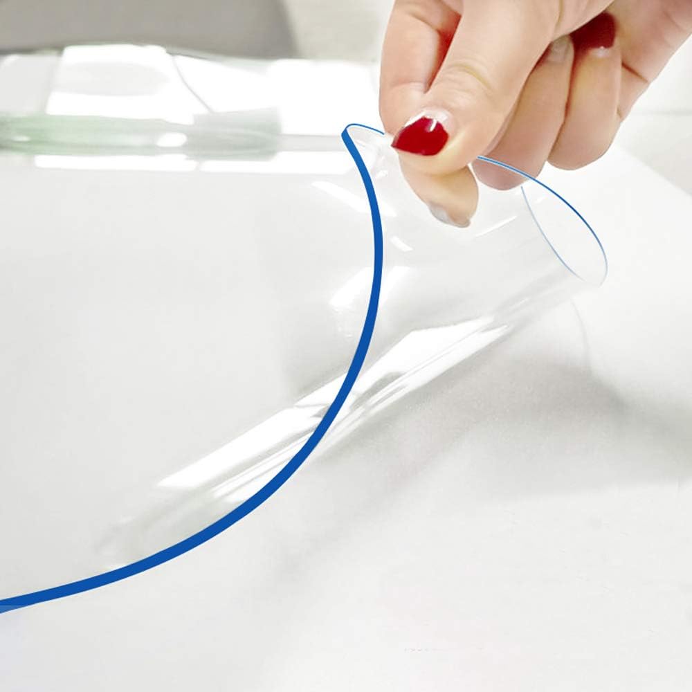 Wedding Table Portector 72 x 20 Inch Clear Table Cover Protector 1.5 mm Thick Rectangular Crytal Plastic Tablecloth Table Pad Pad Mat for Coffee Table Writing Desk Cocktail Table Kitchen Countertop