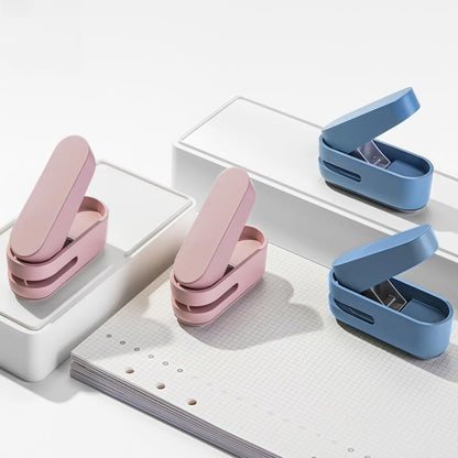 Magnoloran 2 Pack Single Hole Punch, 1/4 inch Mini Small Hole Puncher Heavy Duty Paper Hole Puncher Small Hole Punch One Hole Puncher for Crafts Paper Cards Tags Scrapbook-Blue&Pink