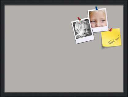 PinPix 27x20 Inch Cork Bulletin Board. This Decorative Framed Pin Board Comes with Dark Stone Design and a Satin Black Frame. Ideal for Home Office Decor or Message Board (PinPix-1808)