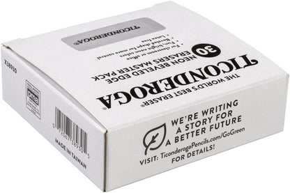 Ticonderoga Wedge Erasers, Neon Colors, 30 Count, Class Pack