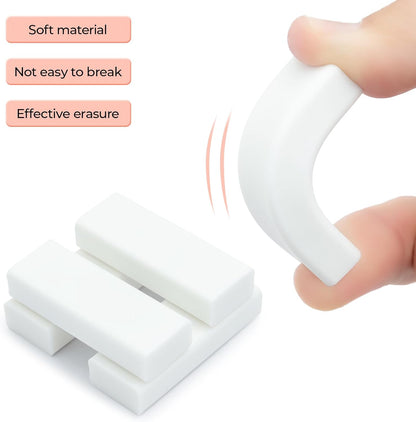 M&G 4 Pack Pencil Erasers Sliding Retractable Eraser, Soft Cute Erasers Push Pull Large Rubber Erasers for School Students Kids Office Home Supplies (Blue+Pink)