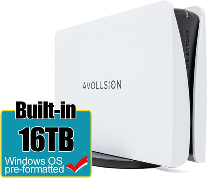 Avolusion PRO-5Y Series 16TB USB 3.0 External Hard Drive for WindowsOS Desktop PC/Laptop (White) (Renewed)