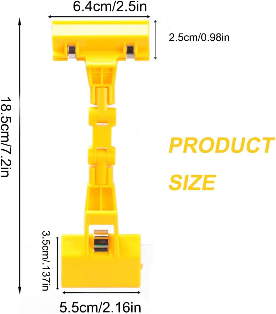 3pcs Sign Clips Clip Holder Sign Holder Clip Paper Holder for Table Top Clip On Sign for Paper Holder Computer Monitor Handy Artist Supplies Holder(Yellow)