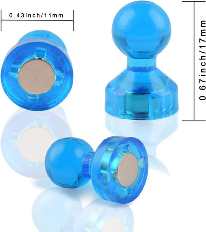 24 Pack Magnets Whiteboard Push Pins,6 Assorted Color Fridge Magnetic Pushpins,Refrigerator Magnet Push Pin,for Home,Office,School,Map,Calender