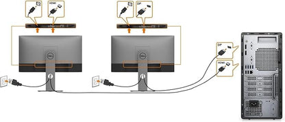 Dell P2225H 22" Full HD IPS Monitor – 1080p, 16:9, DisplayPort & USB 3.0 Cables – Latest Model – Boomph's Comprehensive Ultimate Performance Cloth Solution for Your Workspace