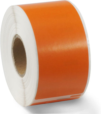 BETCKEY Colored Labels Compatible with Dymo 30321 (1-4/10" x 3-1/2") Large Address Labels, Compatible for Dymo LabelWriter Thermal 450, 4XL & Zebra Desktop Printers [1 Roll, 260 Labels, Orange]