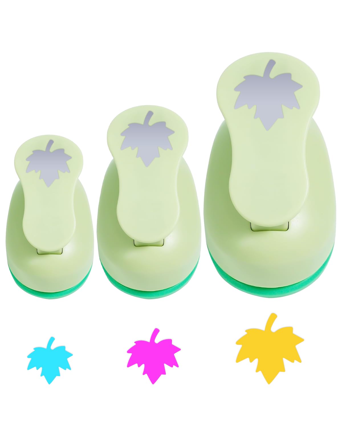 UCEC Craft Paper Punch, Maple Leaf Punch Set 3pcs 3/8" 5/8" 1" Inch Hole Punch for Paper Crafting, Scrapbooking, DIY Projects, Hollywood Decoration