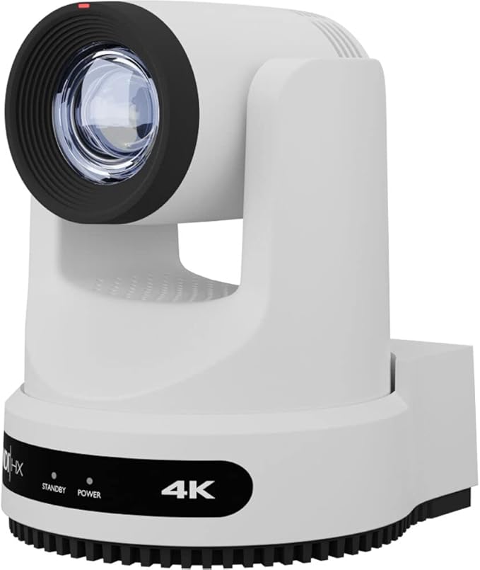 PTZOptics Move 4K SDI/HDMI/USB/IP PTZ Camera with 20x Optical Zoom (White) (PT20X-4K-WH-G3) + Lens Cleaning Kit + HDMI Cable + Ethernet Cable + Color Wire Ties