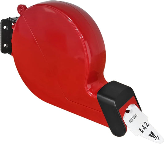 Red Ticket Dispenser Your Turn Take a Number System Turn-O-Matic Machine with 3000 Tickets per Roll 6 Groups 2-Digit Queue Number from A01-E99 White