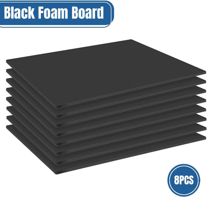 8PACK Black Foam Board for DIY Projects 24x36×3/16 inches,5MM Poster Board High Quality Blank Board Perfect for Arts Crafts School Projects Presentation Displays