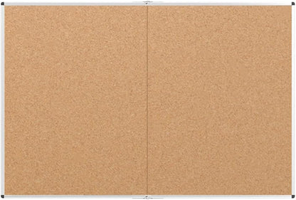 VIZ-PRO 72" x 48" Large Cork Bulletin Board, Foldable & Wall-Mounted Notice Pin Board with Silver Aluminum Frame, for School Home Office - 6' x 4' Corkboard