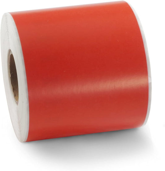 BETCKEY Colored Labels Compatible with Dymo 99019 (2-5/16" x 7-1/2") for Files, Folder and Binders, Compatible for Dymo LabelWriter Thermal 450, 4XL & Zebra Desktop Printers [1 Roll, 150 Labels, Red]