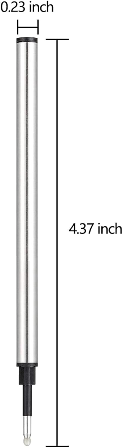 HeTaoCat Gel Rollerball Pen Refills, Roller Ball Fine Point 0.5mm, Black Ink Refill Pack of 5 - Replaceable Ballpoint Pen Refills Medium Point (Navy Blue)