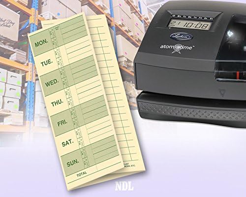 NextDayLabels - Employee Attendance Weekly Time Card (Pack of 250)