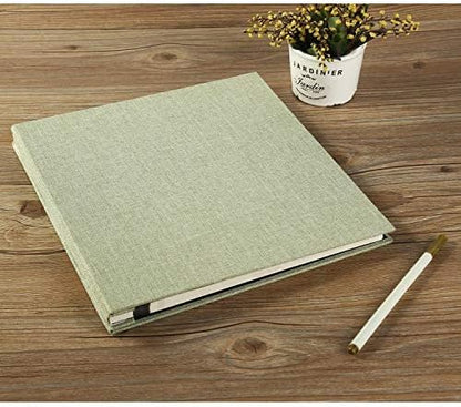 Vienrose Large Photo Album Self Adhesive for 4x6 5x7 8x10 Pictures Scrapbook Album DIY Scrap Book 40 Sticky Pages with A Metallic Pen Grassgreen