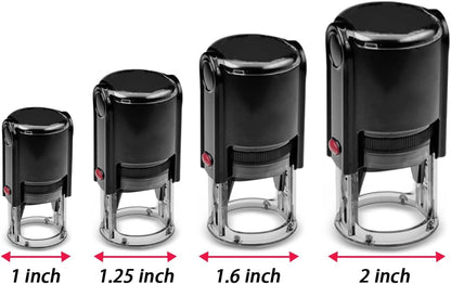 Custom Logo Stamp Personalized Image Self Inking Stamper Customized Business Logo Text Stamps-4 Different Sizes-5 Ink Color Options