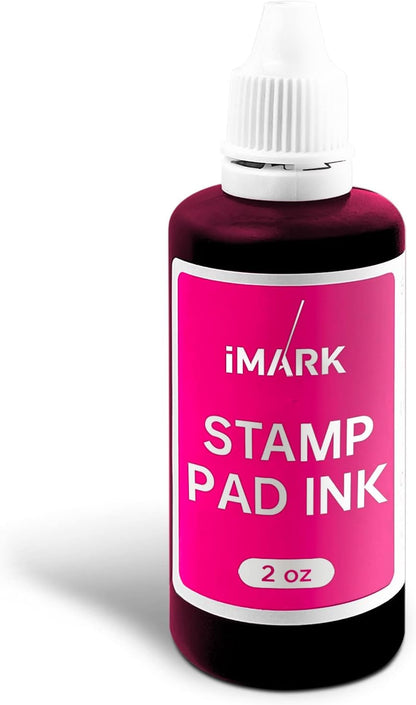 Premium Refill Ink for Self-Inking Stamps, Daters and Stamp Pads (2 oz, Pink)