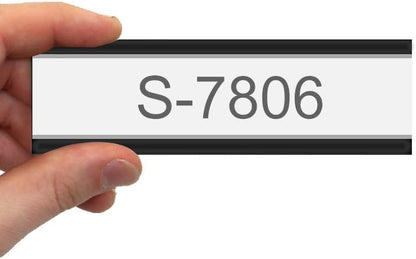 50 PCS Magnetic Label Holders with Magnets Magnetic Data Card Holder with Clear Plastic Protectors Channel Labels Racks for Office Home Shelf Metal Mailboxes Locker Whiteboard (1 x 3 Inch)