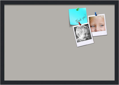 PinPix 26x18 Inch Cork Bulletin Board. This Decorative Framed Pin Board Comes with Dark Stone Design and a Satin Black Frame. Ideal for Home Office Decor or Message Board (PinPix-1808)