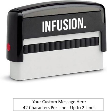 Infusion Custom Self-Inking Rubber Stamp - Long Stamp - (3/8" x 2-3/4")
