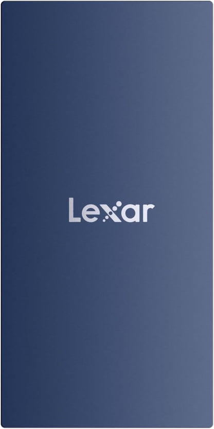 Lexar ES3 2TB External SSD, USB 3.2 Gen2 Portable SSD, PSSD Up to 1050MB/s Read, 1000MB/s Write, External Solid State Drive Compatible with iPhone 16/15 Series/Mac/PS5/XBOX/Laptop/PC, Blue