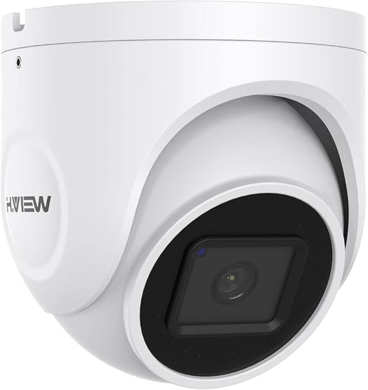 (Hikvision Compatible) H.VIEW 5MP Outdoor POE Camera Dome Turret IP Security Camera, 100ft IR Night Vision, 2.8mm Fixed lens, H.265+ IP PoE Outdoor Camera, RTSP,RTMP WDR,Support SD Card