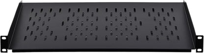 RackPath 1U Cantilever Universal Rack Shelf - 10in Deep – Rackmount Shelf for 19’’ AV/Network Equipment Racks – 55lbs Capacity - 2Pack