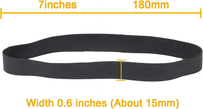 Rubber Bands Size#107 Heavy Duty Big Wide rubber band 30PCS Elastic Bands for Office Supply Trash Can File Folders Litter Box Rubber Bands (Black,blue,light brown)